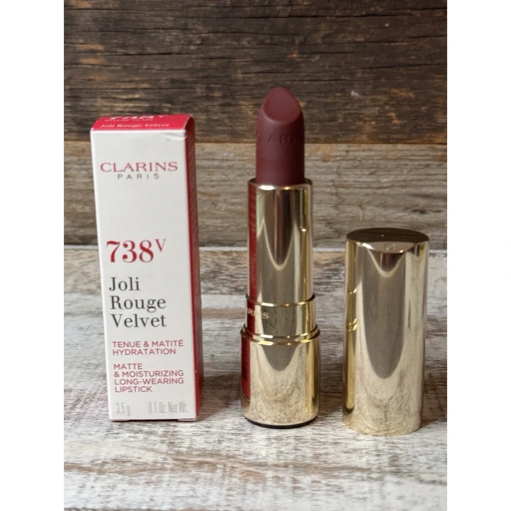 Clarins 738V Joli‎ Rouge Velvet Matte Lipstick | Royal Plum (Deep Mauve)
